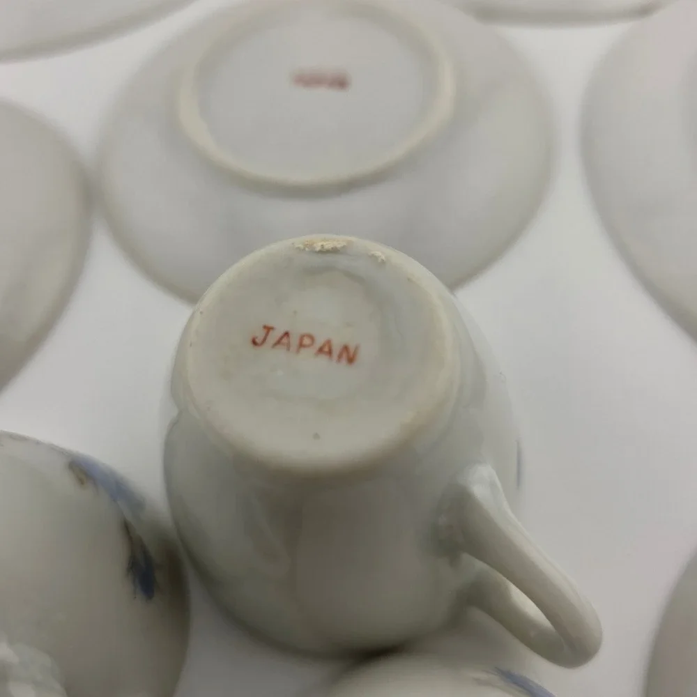 Vintage Porcelain Miniature‎ Tea Set 11pc Made in Japan Incomplete